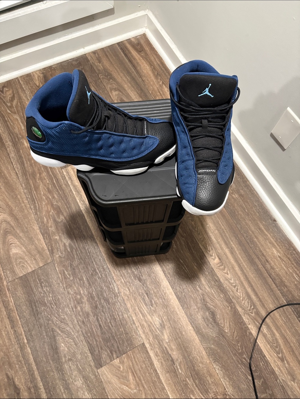 Jordan Black & Royal Blue High-Top Basketball Sneakers - Picture 10 of 10